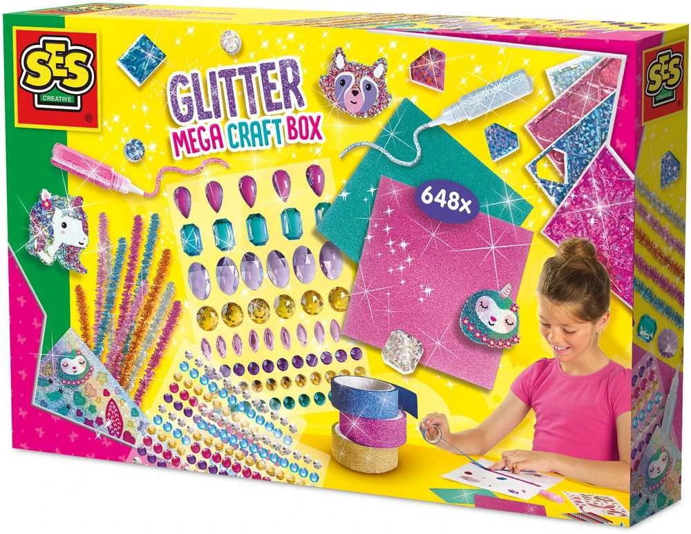 Ses_Creative Kūrybos rinkinys SES Creative Glitter Craft Box 14139