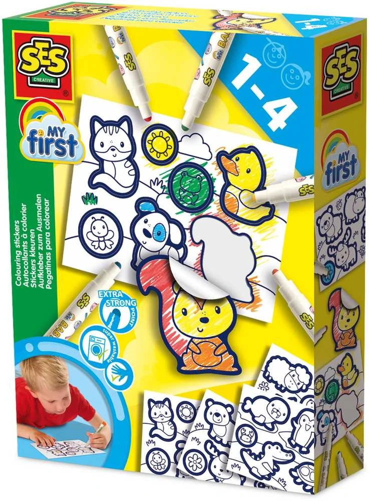 SES MY FIRST Lipdukų spalvinimo rinkinys