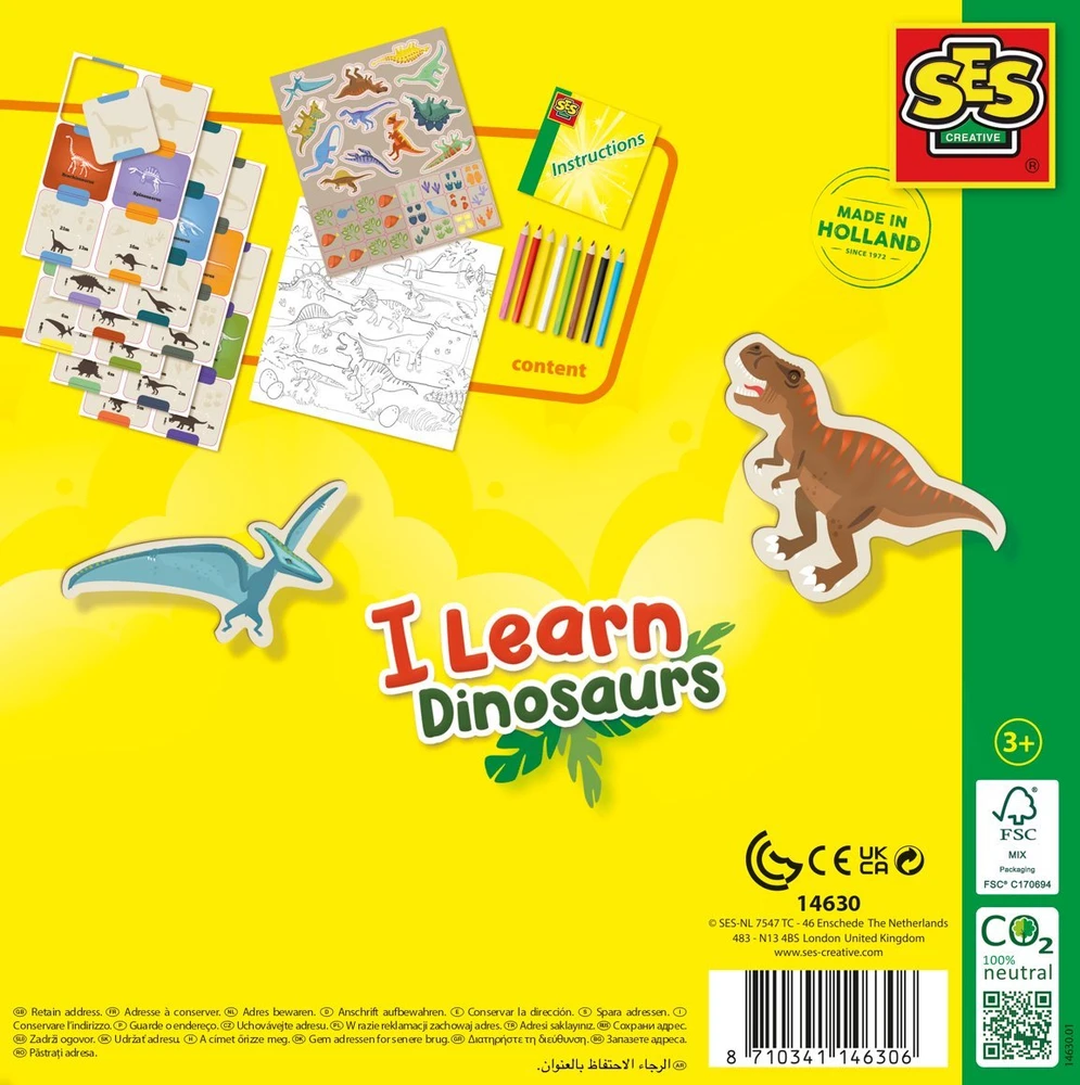 Ses Creative SES Nauka o dinozaurach komplektas 14630 46306