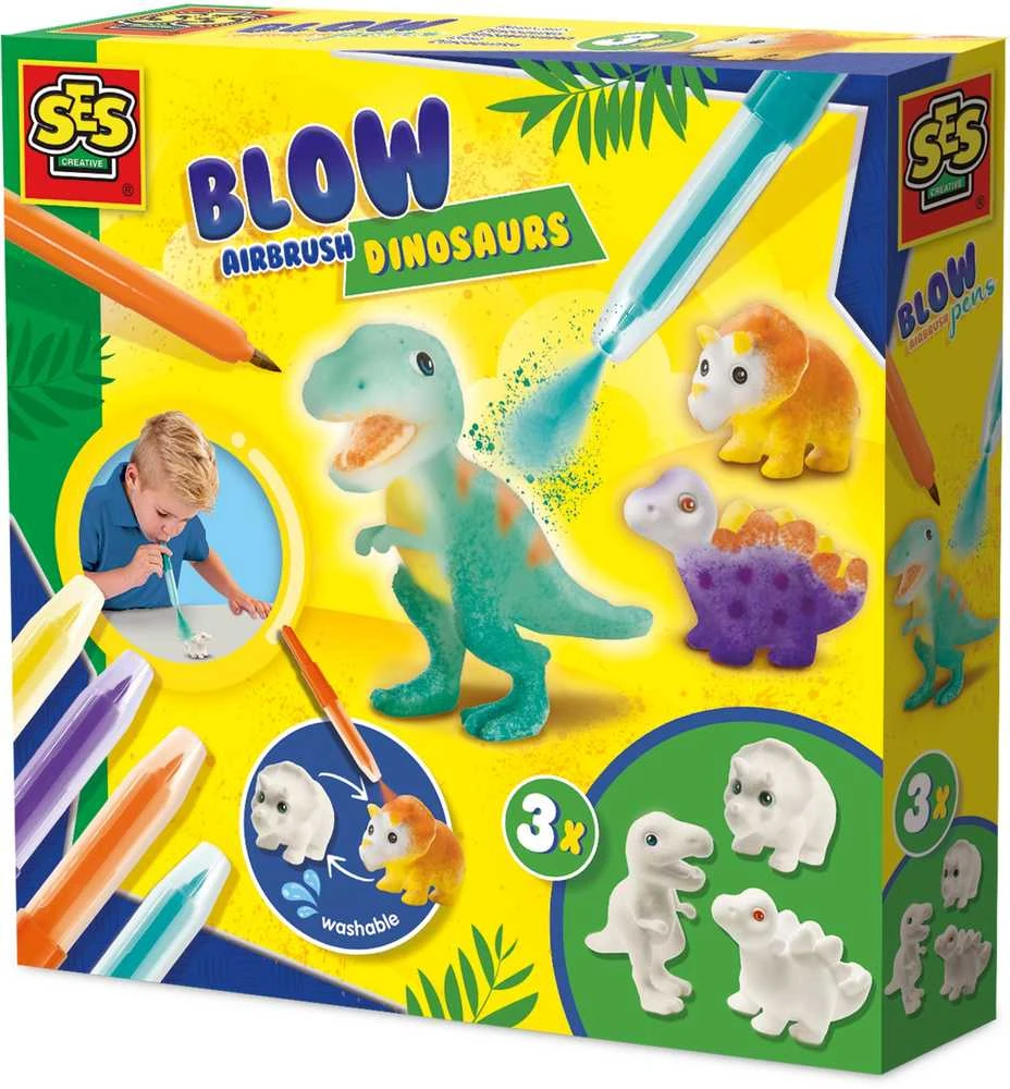 Ses Creative SES Airbrush Pens Dinosaurs 3x 14295 42957