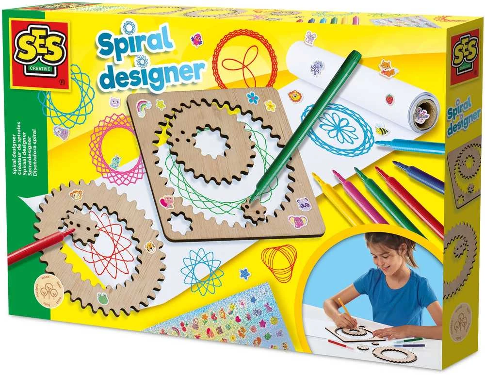 SES Creative - Spiralinis dizainerio rinkinys - Mediniai ratukai - (S14788)