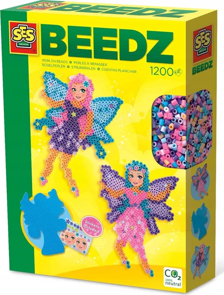 Dėlionė Kūrybinis rinkinys Lyginimo karoliukai Fėjos SES Creative, 62040, 1200 d.