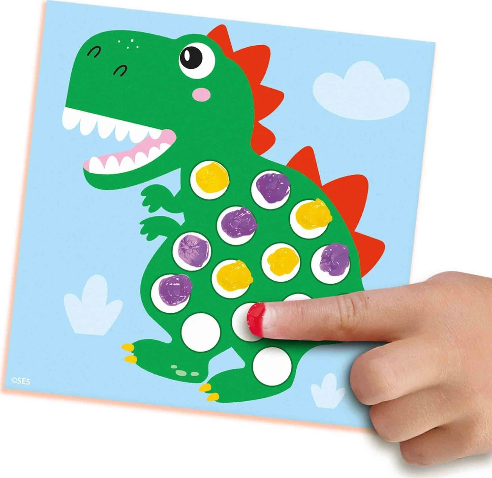 Ses Creative SES Piešimas pirštu Dinozaurai 14442 44425
