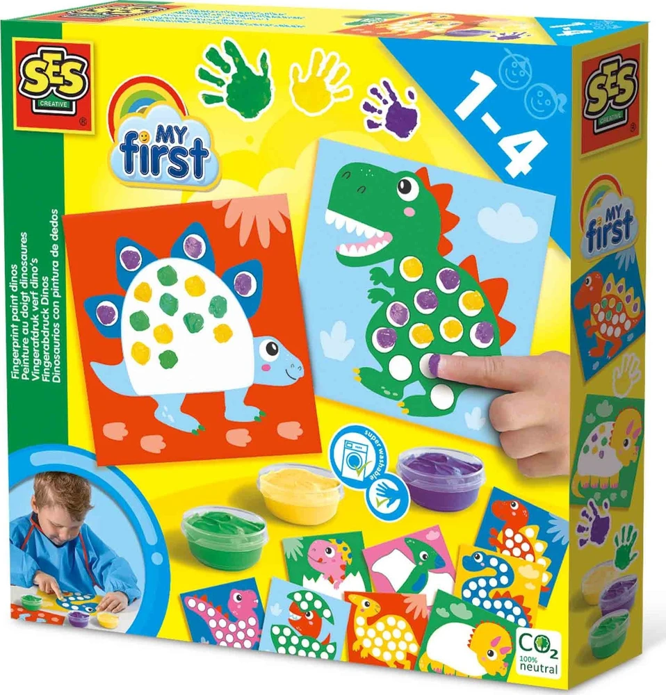 Ses Creative SES Piešimas pirštu Dinozaurai 14442 44425