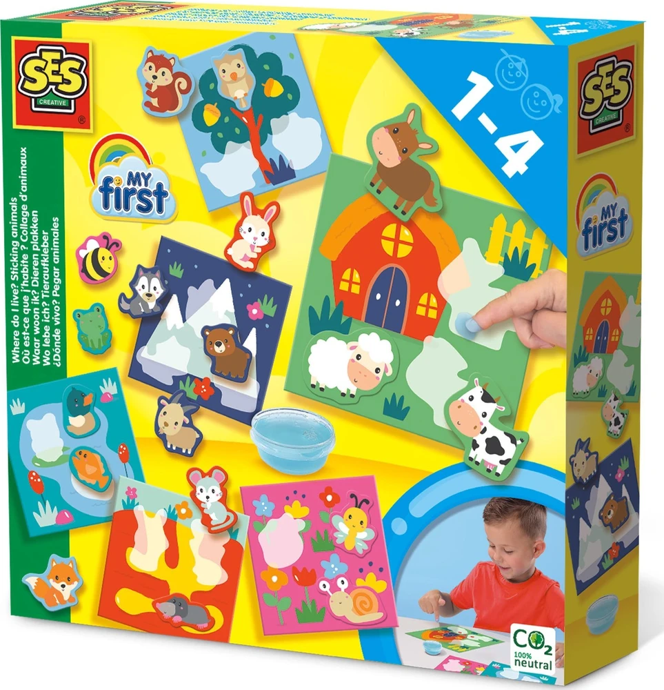 Ses_Creative Kūrybos rinkinys SES Creative Sticking Animals 14401