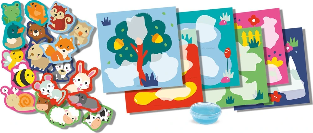 Ses_Creative Kūrybos rinkinys SES Creative Sticking Animals 14401
