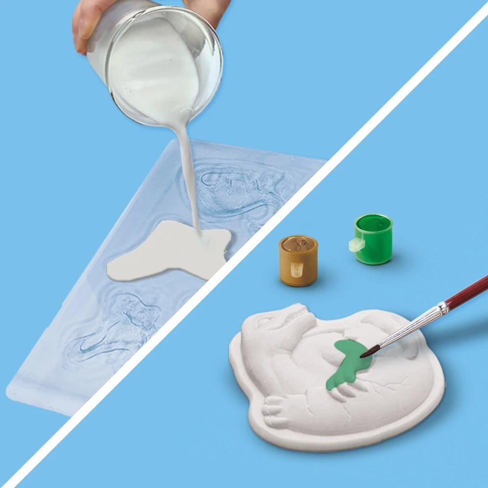 SES Creative – liejimas ir tapyba – dinozaurai 2 viename su nutrinamomis kortelėmis – (S01408)