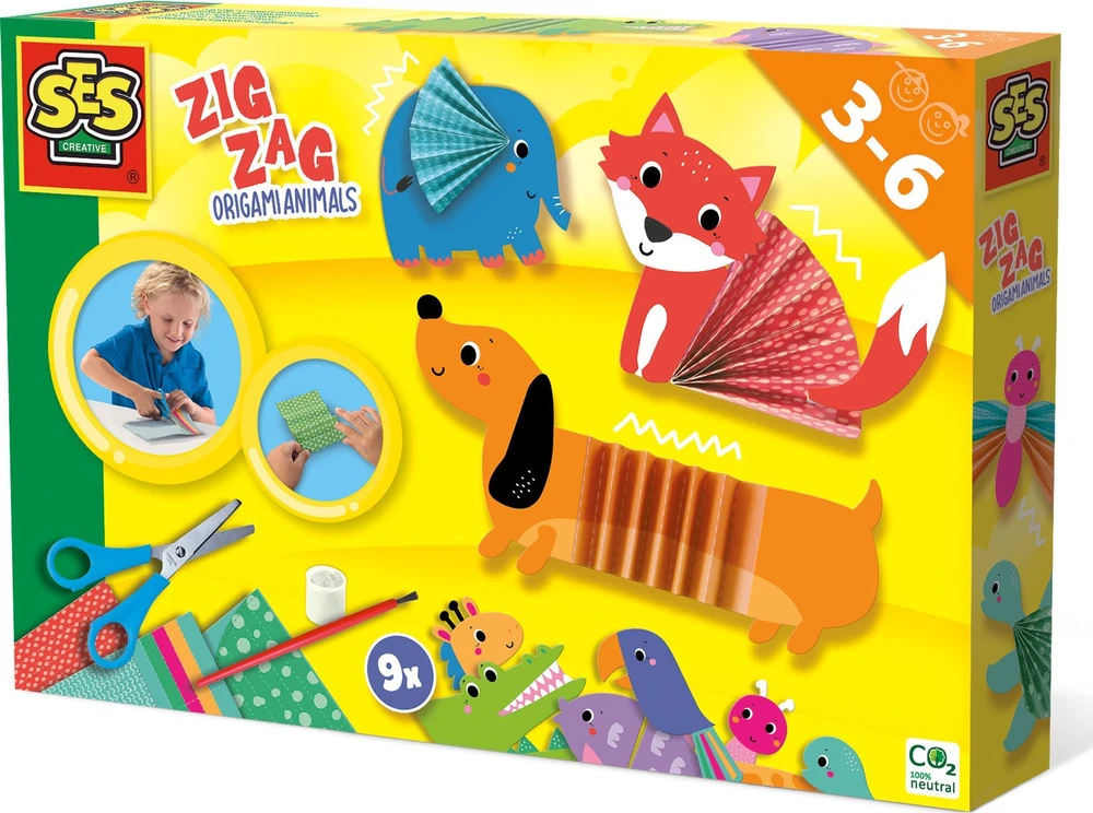 „Ses Creative SES“ origami zigzago formos gyvūnai 14026 40267