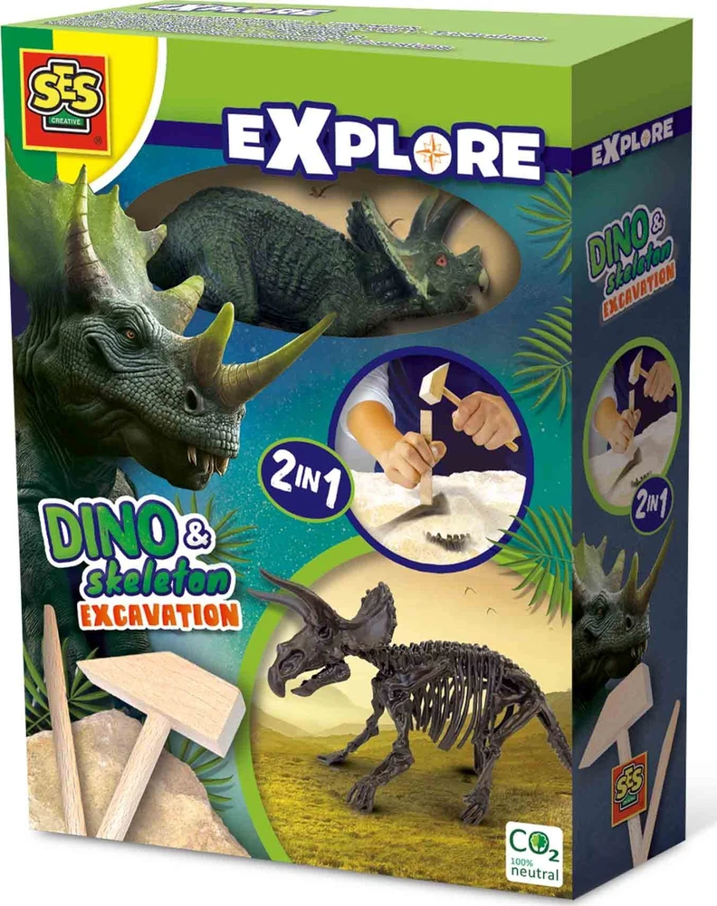 SES Creative – Kasinėjimas – Triceratops ir skeletas – (S25093)