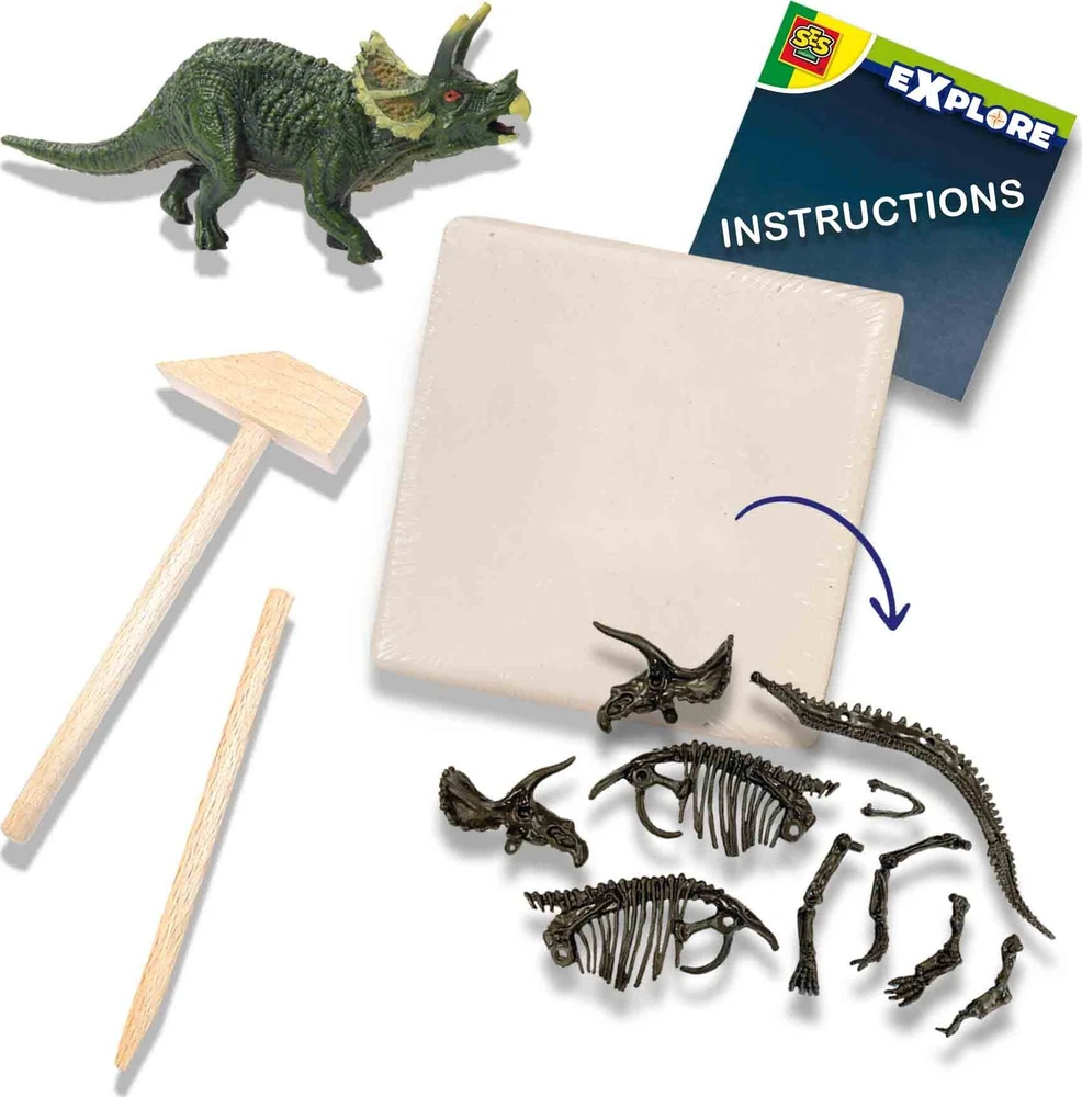 SES Creative – Kasinėjimas – Triceratops ir skeletas – (S25093)