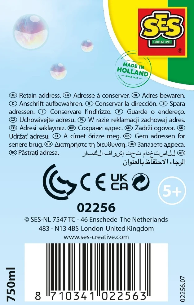 SES Mega muilo burbulų skystis, 750 ml