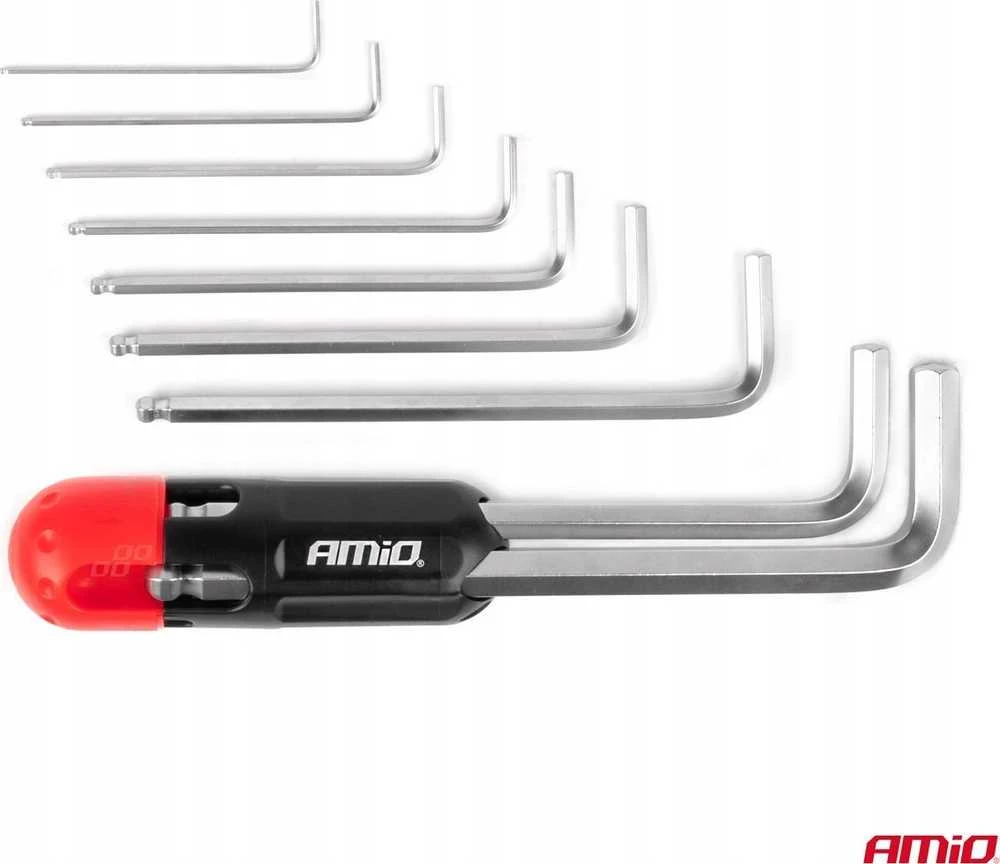 HEX (imbus) raktų su kamuoliuku rinkinys, 9 vnt., CR-V AMIO-04302