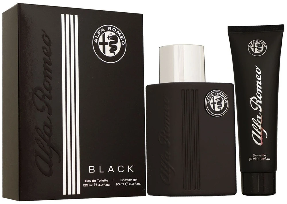 Alfa Romeo Juodas EDT rinkinys vyrams (EDT 125 ml + Dušo želė 90 ml)