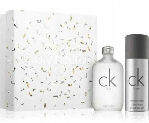 Rinkinys Calvin Klein: CK One tualetinis vanduo unisex, 100 ml + CK One 24 val. apsaugos dezodorantas purškiklis vyrams, 150 ml