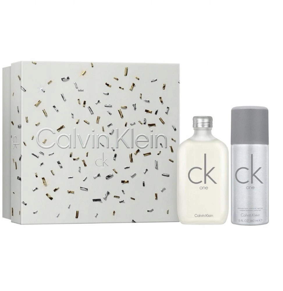 Rinkinys Calvin Klein: CK One tualetinis vanduo unisex, 100 ml + CK One 24 val. apsaugos dezodorantas purškiklis vyrams, 150 ml