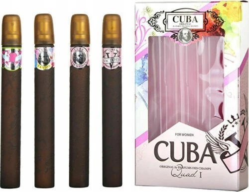 Cuba Quad I EDT rinkinys moterims (EDT Heartbreaker 35 ml + EDT La Vida 35 ml + EDT Victory 35 ml + EDT VIP 35 ml)