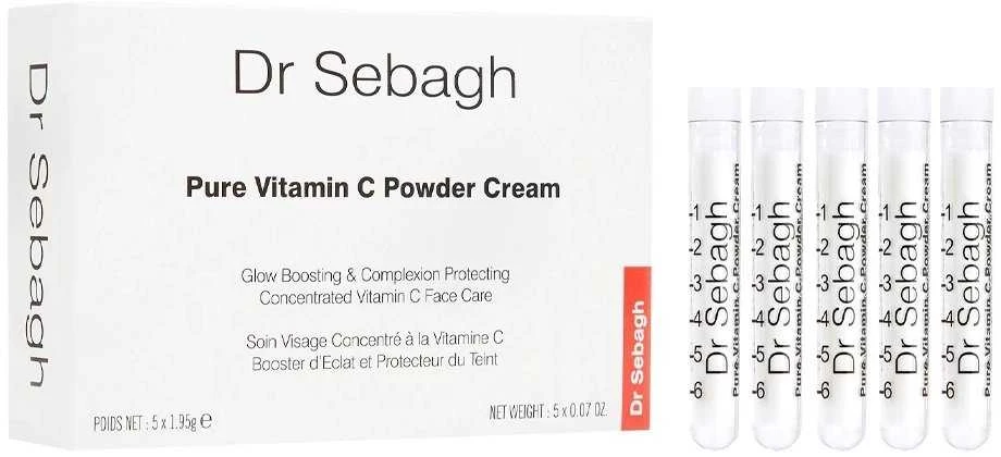 Dr Sebagh Pure Vitamin C Powder Kreminis Revitalising Kreminis veido kremas, 5x1.95 g