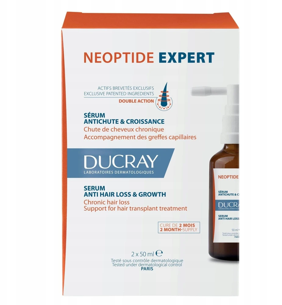Ducray Neoptide Expert serumas nuo plaukų slinkimo skatinantis naujų plaukų augimą 2x50ml