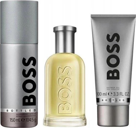 Hugo Boss BOSS Bottled rinkinys vyrams (EDT, 100 ml + dušo želė, 100 ml + dezodorantas, 150 ml)