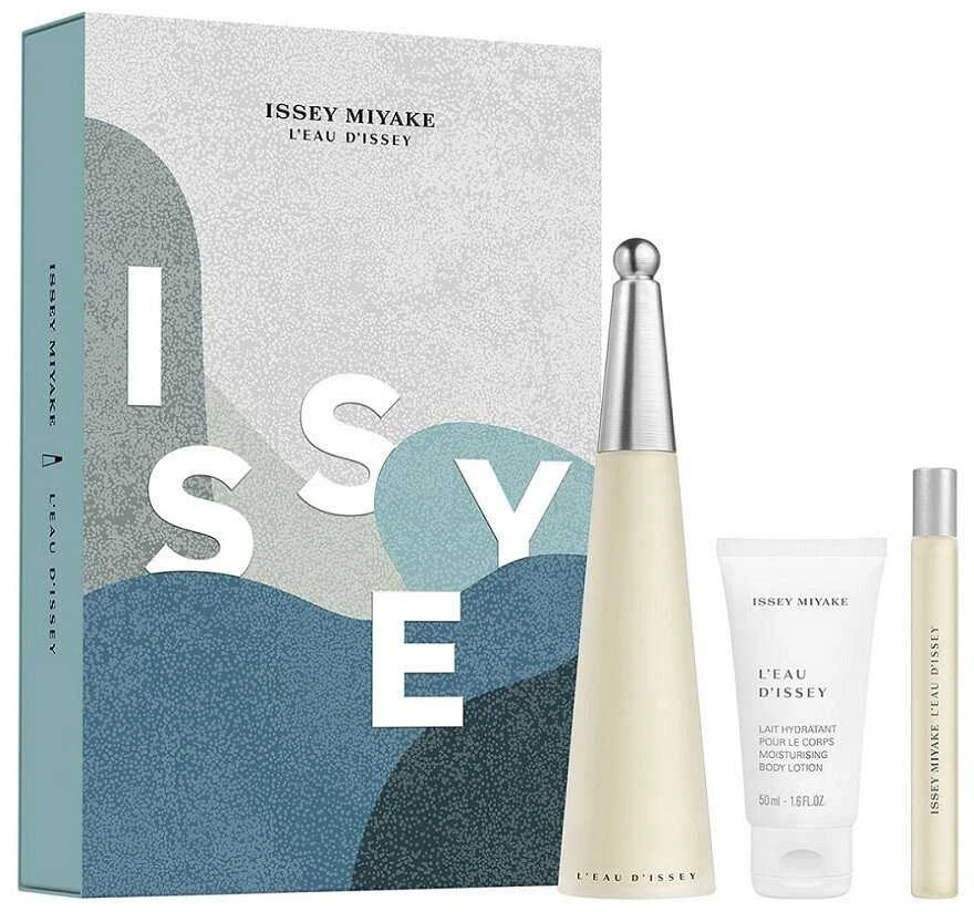 Issey Miyake rinkinys L'eau D'issey EDT, 100 ml kūno losjonas, 50 ml EDT, 10 ml