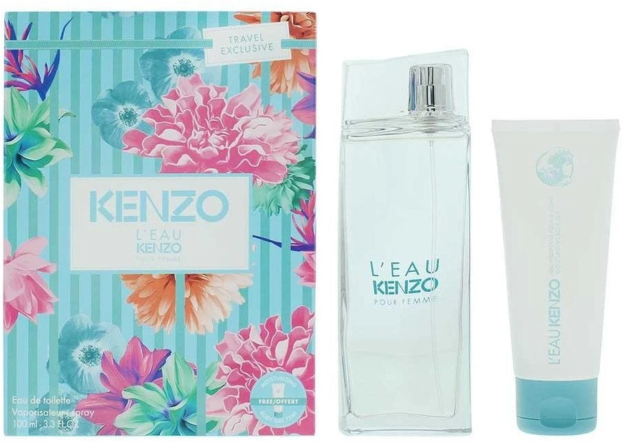 Set Kenzo: L'Eau Eau De Toilette For Women, 100 ml + L'Eau Hydrating Losjonas kūnui, 100 ml