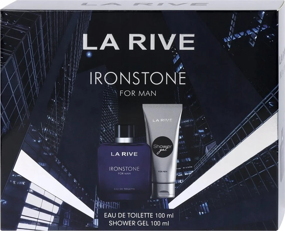 LA RIVE rinkinys vyrams IRONSTONE (tualetinis vanduo 100 ml+dušo želė 100 ml)