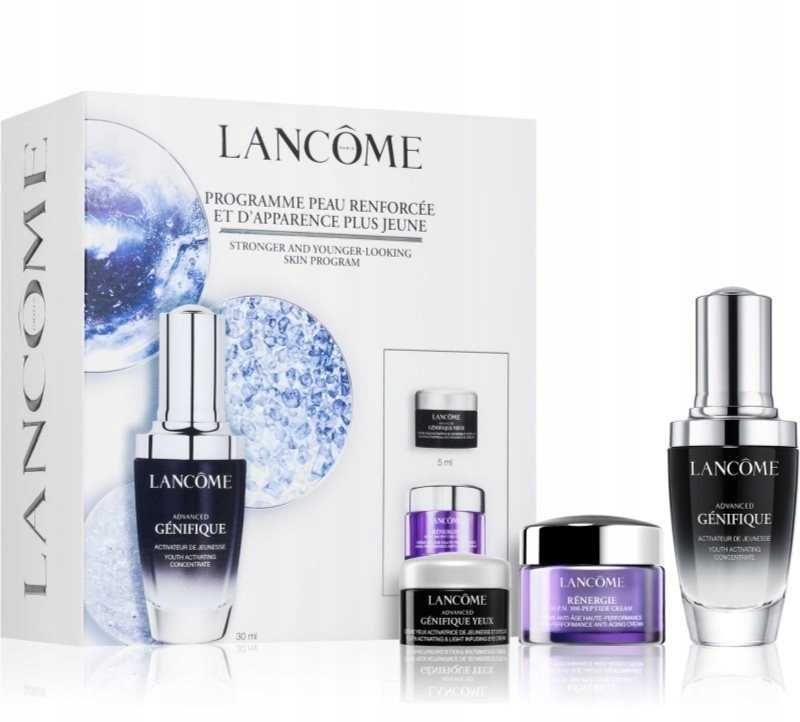 Set Lancome: Advanced Genifique Anti-Aging Serum For Face, 30 ml + Rénergie HPN 300-Peptide Anti-Aging Kreminis For Face, 15 ml + Advanced Genifique Hydration Paakių kremas, 5 ml