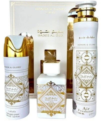 „Lattafa Badee Al Oud Honor & Glory“ dovanų rinkinys, 600 ml