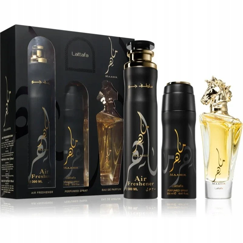 Lattafa Maahir Set EDP 100 Desodorante 200 Room, 300 ml