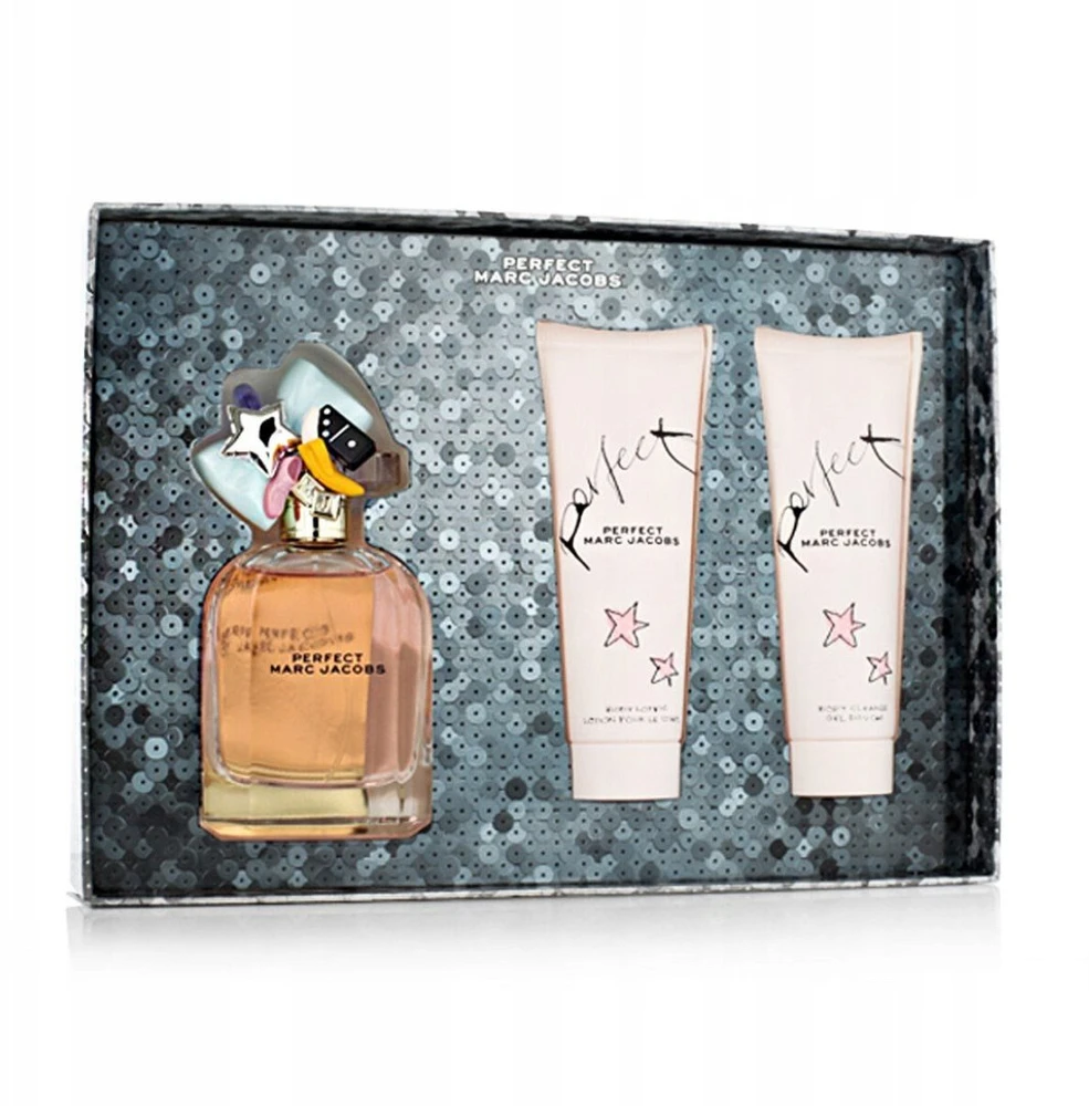 Set Marc Jacobs: Perfect Eau De Parfum For Women, 100 ml + Perfect Hydrating Losjonas kūnui, 75 ml + Perfect Hydrate Dušo želė All Skin Types, 75 ml