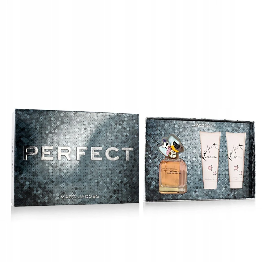 Set Marc Jacobs: Perfect Eau De Parfum For Women, 100 ml + Perfect Hydrating Losjonas kūnui, 75 ml + Perfect Hydrate Dušo želė All Skin Types, 75 ml