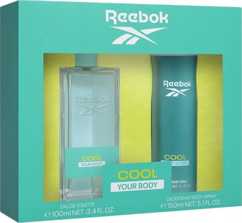 Reebok Cool Your Body rinkinys moterims (EDT, 100 ml + purškiamas dezodorantas, 150 ml)