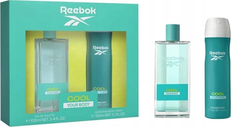Reebok Cool Your Body rinkinys moterims (EDT, 100 ml + purškiamas dezodorantas, 150 ml)