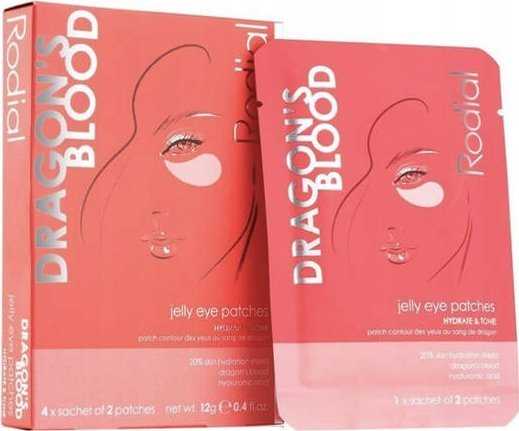 Rodial Dragon's Blood Jelly Eye Patche Set drėkinanti gelinė paakių kaukė, 4 x 3 g