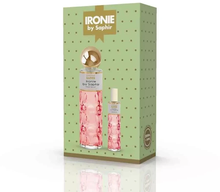 ‎Saphir Ironie Pour Femme komplektas parfuminio vandens purškiklis 200ml + kvepalų vandens purškiklis 30ml