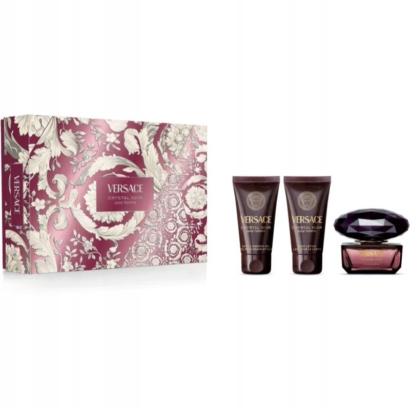 Set Versace Crystal Noir EDP 50ml + Losjonas kūnui 50ml + Dušo želė 50ml