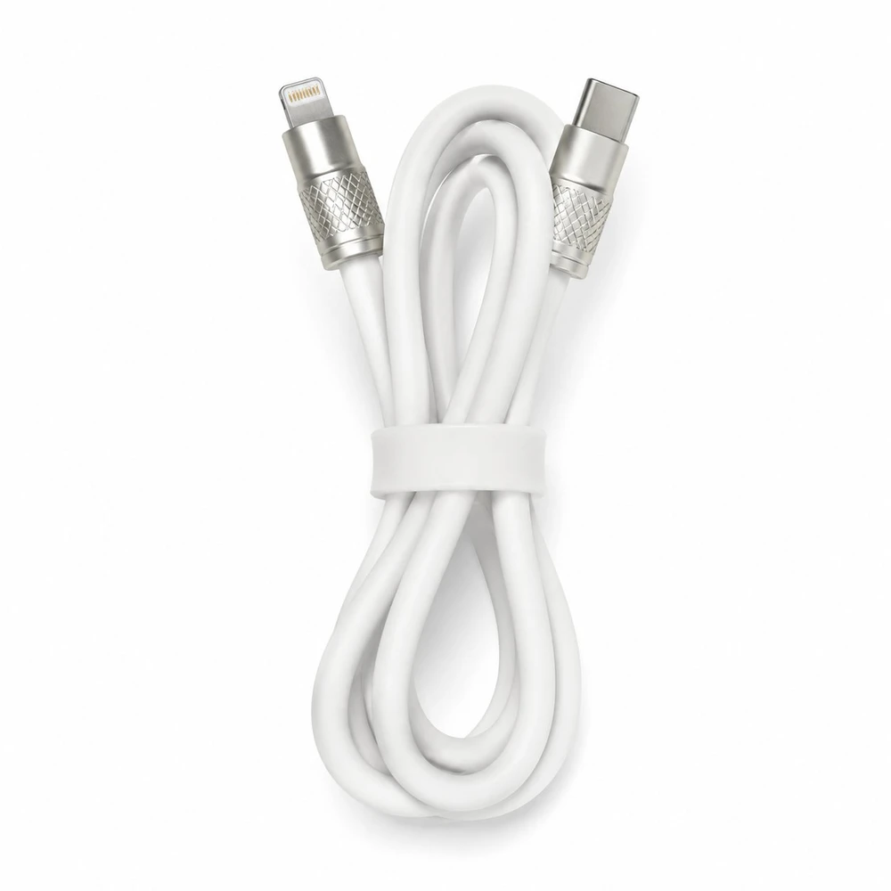Telforceone Setty Zink kabelis USB-C - Lightning 1,2 m 27W KZC-L-1.2270 baltas