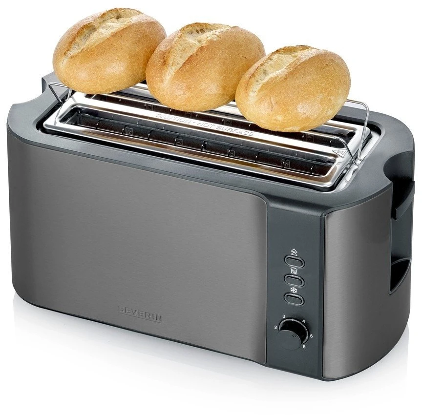 Skrudintuvas Severin Severin AT 9341 Dark Inox Langschlitztoaster