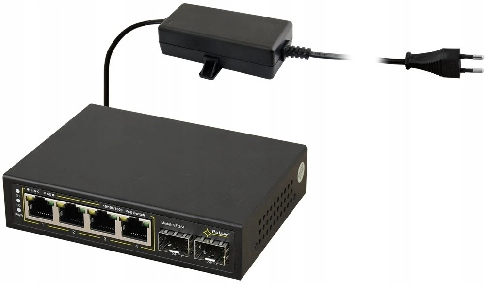 Pulsar SFG64WP PoE komutatorius su 6 prievadais SFG64 be