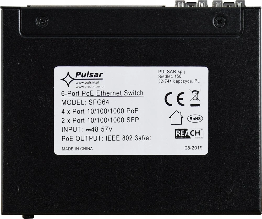 Pulsar SFG64WP PoE komutatorius su 6 prievadais SFG64 be