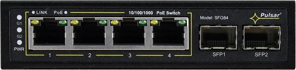 Pulsar SFG64WP PoE komutatorius su 6 prievadais SFG64 be