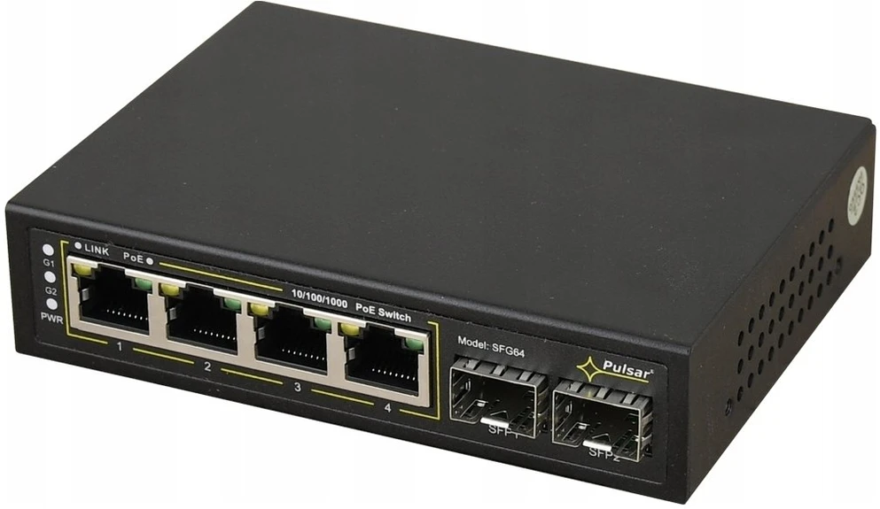 Pulsar SFG64WP PoE komutatorius su 6 prievadais SFG64 be