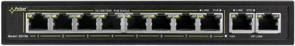 Pulsar SG108-90W 10 prievadų jungiklis 8 IP kameroms