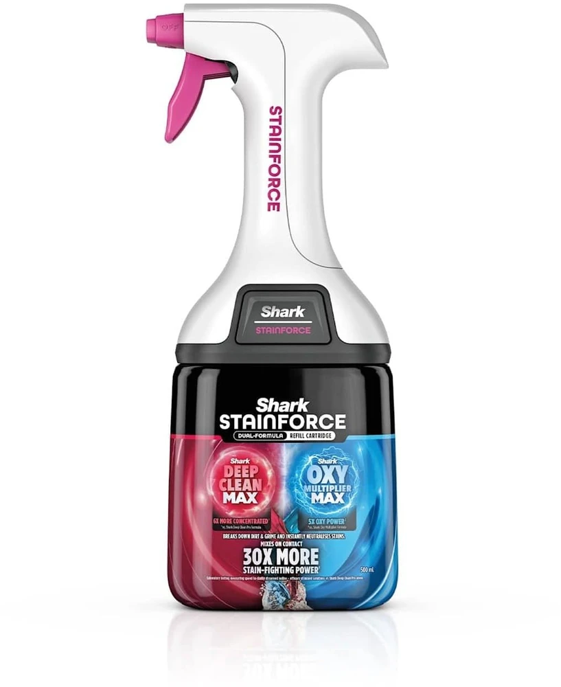„Shark StainForce“ dvigubos formulės valiklis ir purškimo galvutė