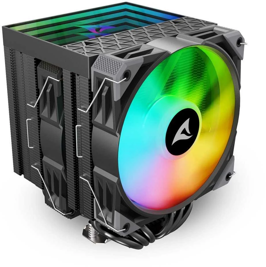 Sharkoon A60 RGB aušintuvas su dviem ventiliatoriais