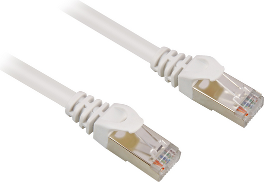„Sharkoon“ RJ45 Cat.6 SFTP jungiamasis kabelis (baltas, 3 metrai)