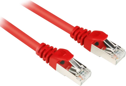„Sharkoon“ patch kabelis RJ45 Cat.6 SFTP (raudonas, 10 metrų)