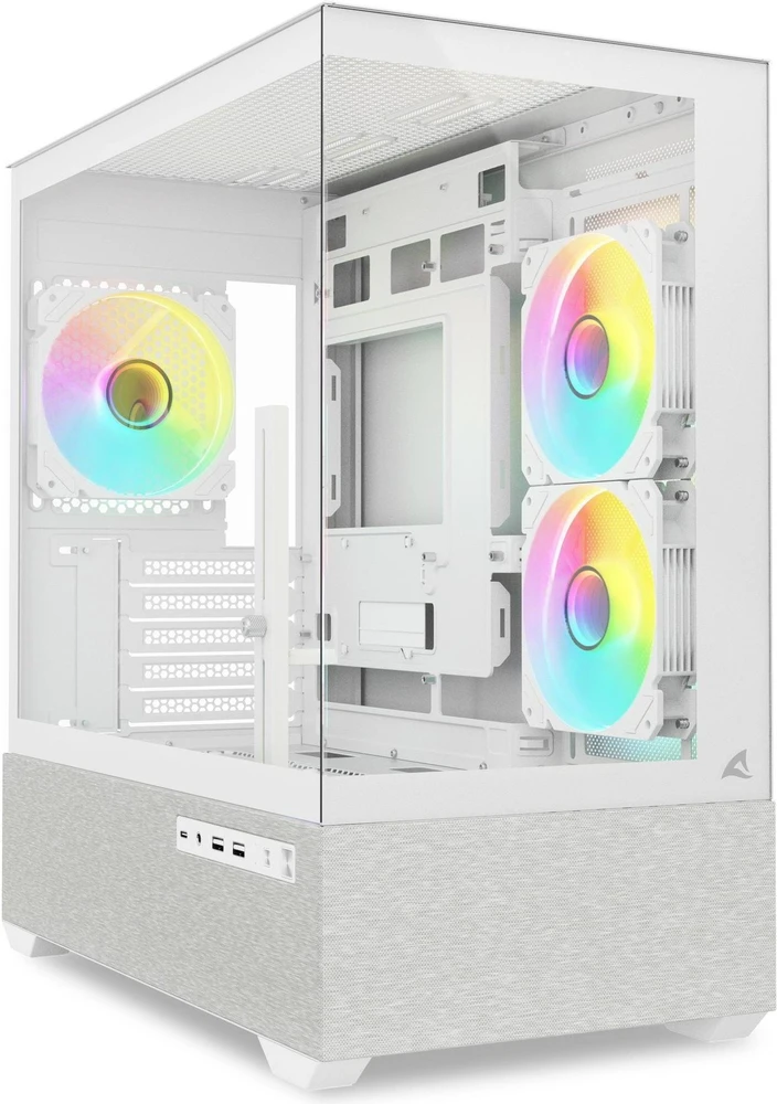 SHK Sharkoon MK7 ARGB mATX Case 2xGlass Baltas