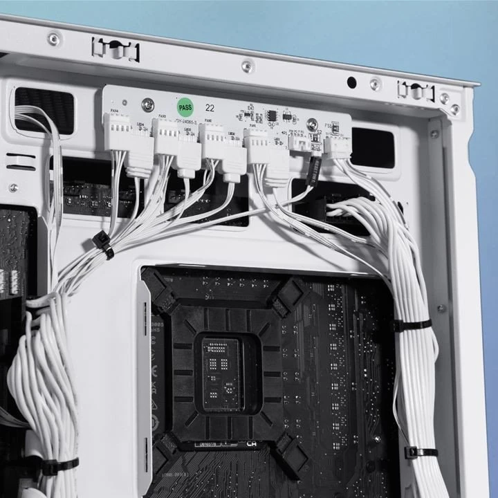 SHK Sharkoon MK7 ARGB mATX Case 2xGlass Baltas