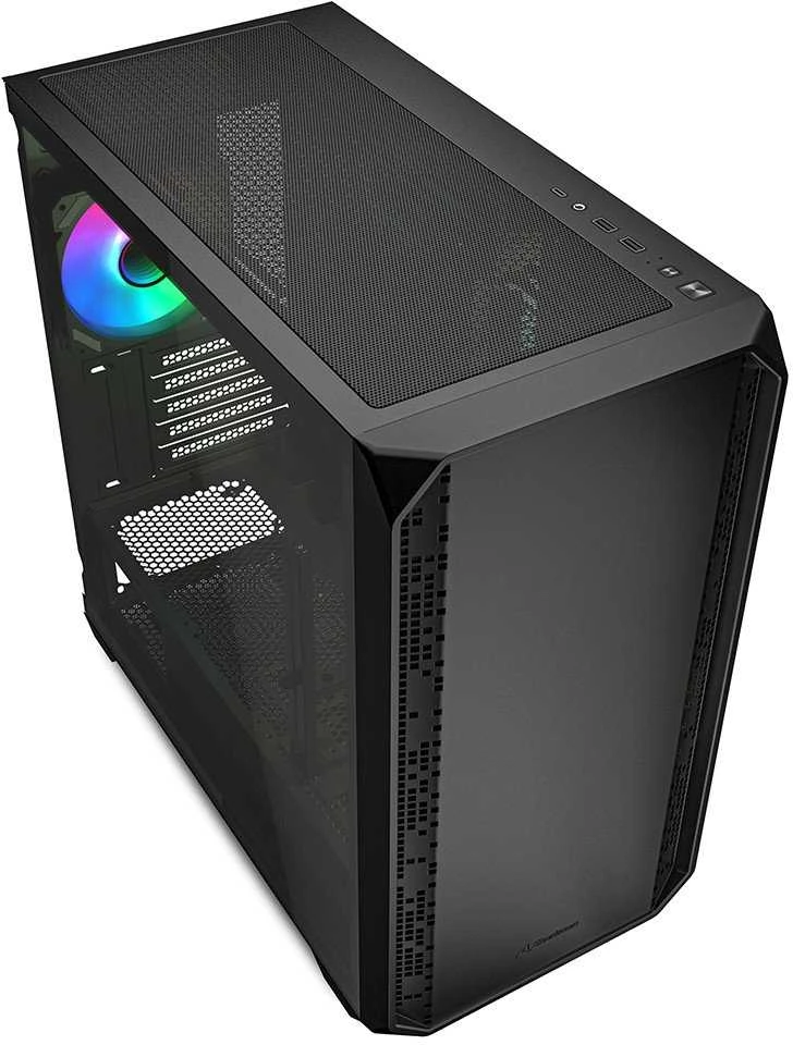 Sharkoon MK2 RGB, Tower tipo korpusas - juodas, grūdintas stiklas